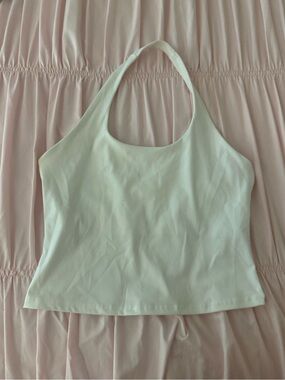 Women’s White Halter Neck Tank Top